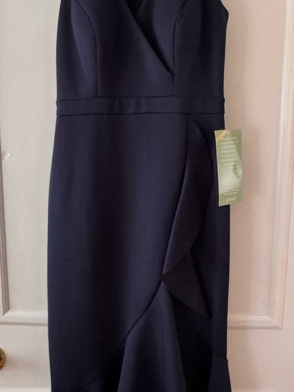 jcpenney Navy V‑Neck High‑Low Ruffle Dress - Picture 2 of 7